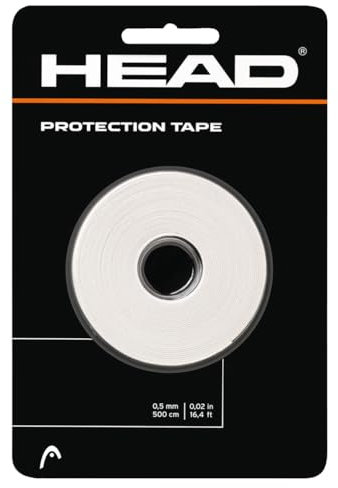 Head Protection Tape Kopfschutz Rahmenschutz Tennis Squash weiß 5 m