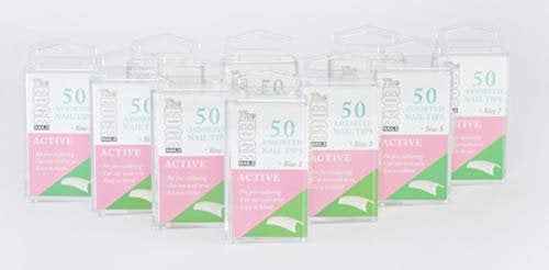 THE EDGE Active Nail Tips Size 1 (50 pack) - Strong Nail Tips