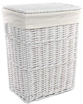 DVier Wäschekorb Weide weiß 32x24 H.48 08WRt-a