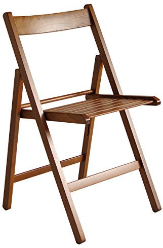 Valsecchi Home srl Klappstuhl, Modern, Buchenholz, 42,5 x 79 x 47,5 cm, Zusammenklappbar, Braun