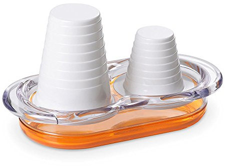 Omada Design Portabicchieri Acqua e Caffè, Porta Bicchieri Biodegradabili, Infrangibile, Lavabile in Lavastoviglie, linea Happy Drink, Giallo