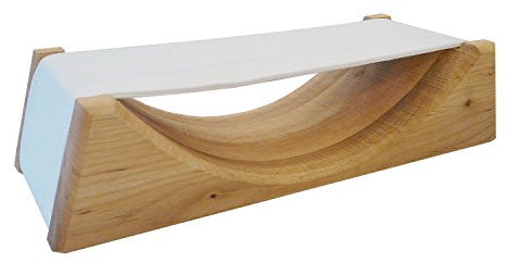 Saunakopfstütze - Schwarzerle mit Textilbespannung, 25x9x6 cm