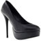 Andrés Machado Schwarze Plateau Pumps aus Leder. 14 cm Absatz und 3 cm Plateau EU 43