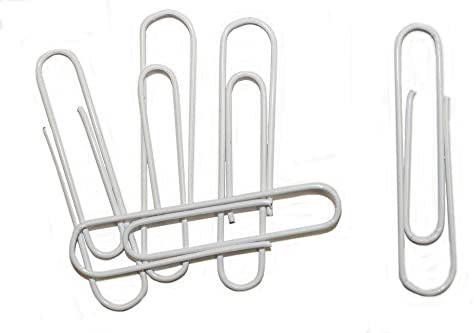 dalipo 31050 - Büroklammern, 50mm, 50 Stück, weiß