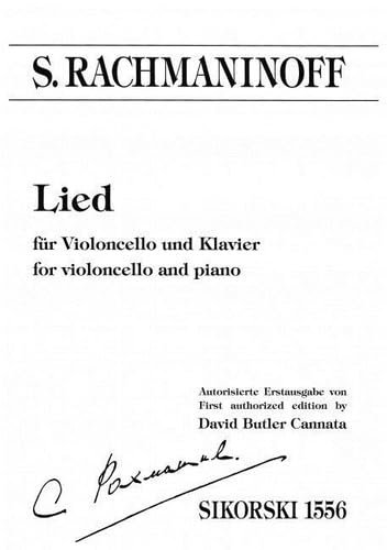 Lied: Autorisierte Erstausgabe. cello, piano.