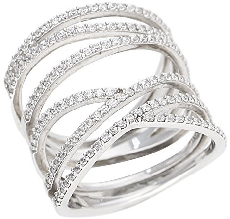 Esprit Damen-Ring 925 Sterling Silber Zirkonia brilliance glam weiß