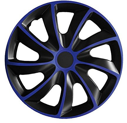 Autoteppich Stylers 14 Zoll Radkappen Quad Schwarz-Royalblau (Farbe und Größe wählbar!)