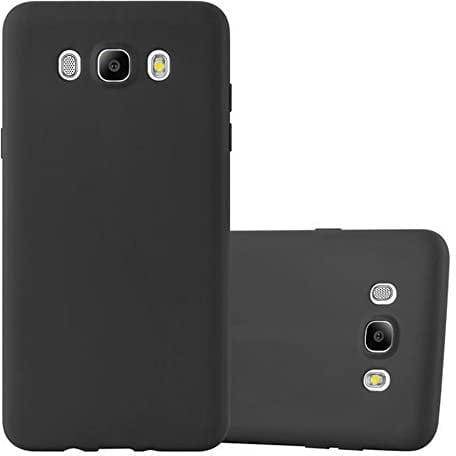 Cadorabo Funda para Samsung Galaxy J7 2016 en Candy Negro - Cubierta Proteccíon de Silicona TPU Delgada e Flexible con Antichoque - Gel Case Cover Carcasa Ligera