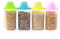 GOLDBEARUK Cereal Container tub X 4 sealed with measuring cup (4 X Medium 1.9L)
