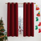 PONY DANCE Blickdichte Gardinen Rot Thermovorhang Hitzeschutz mit Ösen 2er Set Verdunklungsvorhänge Schlafzimmer Vorhang Kurz Verdunkelung, H 158 x B 106 cm