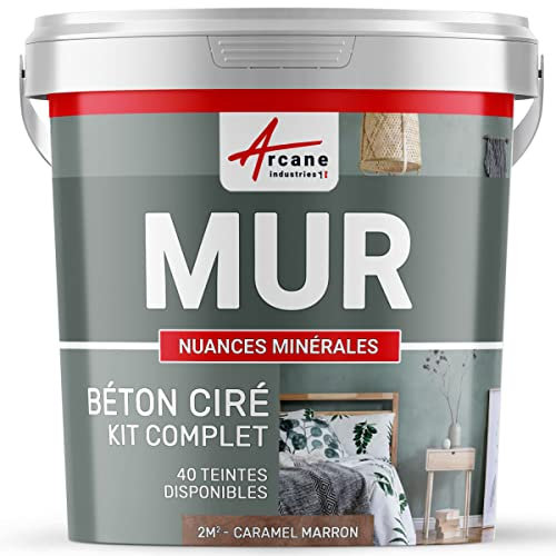 WANDSPACHTELBETON-KIT - NUANCES MINERALES Karamell Braun - 2 m² - Satiniert