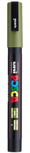 Uniball POSCA 202325000 0.9-1.3 mm Fine Bullet Tip Marker - Khaki Green