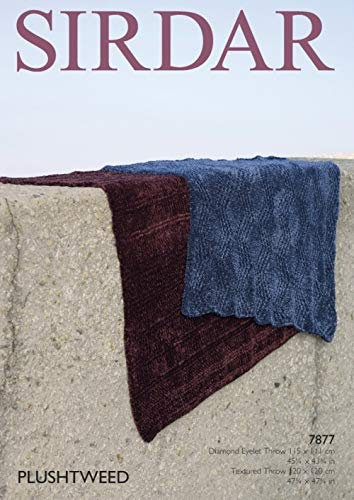 Sirdar Startseite Überwürfe Decken Plushtweed Strickmuster 7877 Chunky