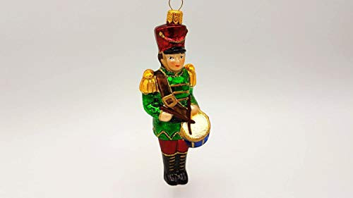 Hanco Soldat mit Trommel matt Design 2304.02 - Christbaumschmuck aus Glas