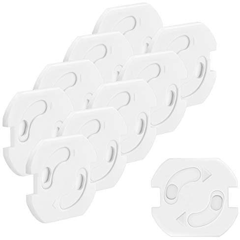 mumbi 10er Set Kindersicherung für Steckdosen - Steckdosenschutz mit Drehmechanik