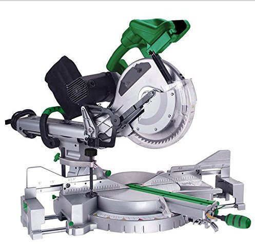 GOWE Sierra ingletadora compuesta deslizante de doble bisel de 12 pulgadas de 305 mm de aluminio y sierra ingletadora de 305 mm de 1800 W de sierra eléctrica
