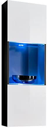 Lettiemobili Meuble suspendu vertical Oleggio Noir et blanc