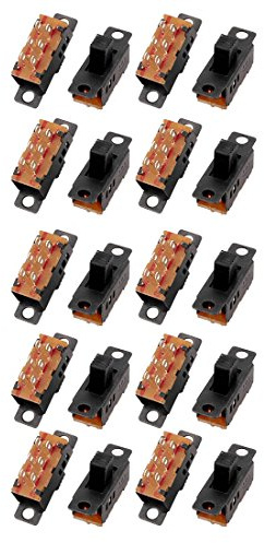 sourcing map 20Stk. 3 Position 6P DPDT Micro Miniatur Schiebeschalter Latching Kippschalter DE de