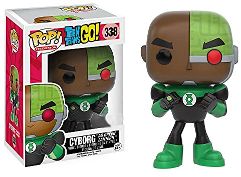 Funko - DC Comics Figur - Teen Titans Go! - Cyborg As Green Lantern Pop 10cm Exclu - 0889698102735
