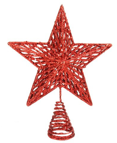 Gisela Graham Large Red Star Christmas Tree Topper by Gisela Graham