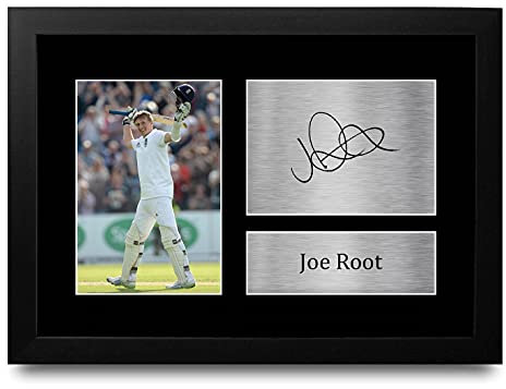 HWC Trading Joe Root A4 Gerahmte Signiert Gedruckt Autogramme Bild Druck-Fotoanzeige Geschenk Für England Cricket-Fans