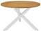 vidaXL Gummiholz Massivholz Esstisch Esszimmertisch Küchentisch Speisetisch Holztisch Tisch Esszimmer Küche Weiß Braun 120x75 cm MDF Rund