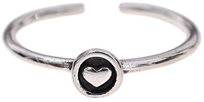 Damen Ring 925 Silber - Damenring Silberring Frauen Mädchen Schmuck-Ring - Größen-Verstellbar in Gr. 51-60 - Geburtstags-geschenk Geburtstag Weihnachten Valentinstag (Herz)