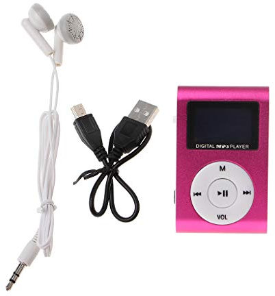 luosh MX-801 Mini USB Clip en métal Micro SD TF Emplacement pour Carte LCD Écran Musique Lecteur MP3