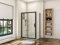 Acezanble 1000mm Sliding Shower Door Black Frame Shower Enclosures + 900mm Side Panel