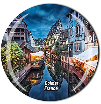 Colmar France Kühlschrankmagnet, Souvenir, Geschenk, Kühlschrank, Kristall, magnetisch, Aufkleber-Kollektion