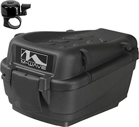 M-Wave Amsterdam Easy Box S/M (5 Ltr.) Fahrradkoffer Fahrradbox inkl. Fahrradklingel