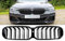 DM Autoteile Sport Doppelsteg Kühlergrill schwarz kompatibel für BMW 5er G30 G31 LCI Facelift mit Frontkamera