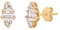 NOELANI Ohrstecker 925 Sterling Silber Damen Ohrschmuck, mit Zirkonia synth., 1 cm, Gold, Kommt in Schmuck Geschenk Box, 2034658