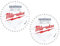 Milwaukee 2 Piece 165mm Circular Saw Blade Set 165mm Assorted Teeth 30mm