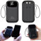 Bateria Externa 20000 mAh con Puertos USB y Tipo C, Carga Rápida Compatible iPhone Samsung Huawei Xiaomi Nero, Mini Power Bank Portatil con Pantalla LED, Color Negro