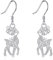 VENACOLY Rentier Ohrringe 925 Sterling Silber Rentier Dangle Drop Ohrringe Schmuck Geschenk für Frauen Rentier Liebhaber