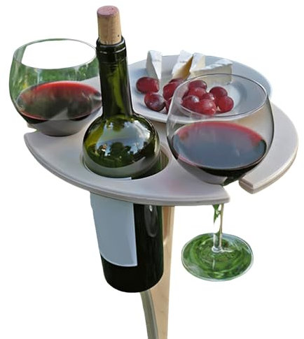 Faltbares Weinglasregal, Kleines Tragbares Weinregal, für Picknick, Camping, Strand, Grillen