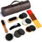 otamonkli Shoe Oil Kit,Shoe Cleaning Kit with PU Leather Sleek Case,Shine Care Barrel Set For Brown Black Leather,Shoe Shine Sets with Bristle Wooden Applicator Shoehorn Cloth 12 Piece