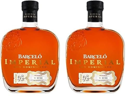 Ron Barceló Imperial Ron Dominicano, Fruta seca, Herbáceo, 700 ml (Paquete de 2)