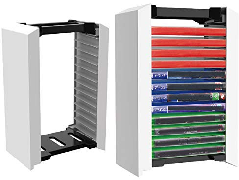 Liwankaqi Game Disc Box - Estantería para almacenamiento de videojuegos, duradera, para PS5, 12 unidades