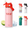 Fisura – Bouteille isotherme originale “Better late than ugly” 500 ml. Gourde acier inoxydable sans BPA avec paille pour sport, bureau, extérieur et voyage.