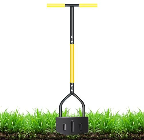 Edger Lawn Tool – Demi-lune Lawn Edger Pelle de coupe de cour | Mise en œuvre de bordure en dents de scie, outil d'entretien de pelouse multi-usages, coupe-bordure manuel T Grip pour pelouse, trottoir