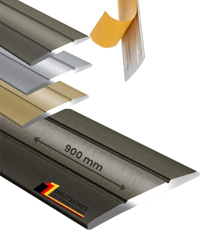 KARAT Profilé de Transition Autocollant Bronze 900 mm en Aluminium I Longueur 1 m, Largeur 36 mm I Rail de Transition en Aluminium anodisé, Barre de Transition sans perçage