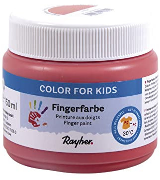 Rayher 38959210 Fingerfarbe, Dose 150ml, orange