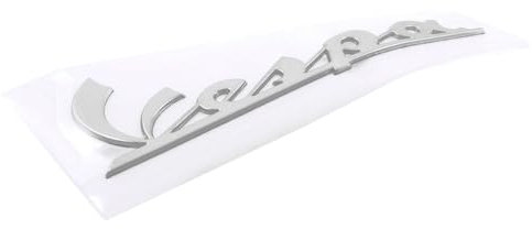 Unbekannt Aufkleber Schriftzug Vespa Chrom 100x33 für Vespa 946 125cc, GT 250cc, GTS, Super, 300cc, Sport