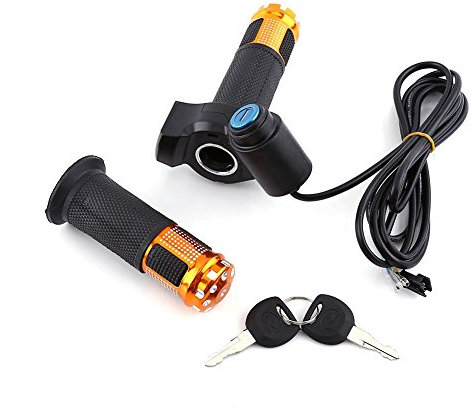 Elektrischer Gasgriff Lenker, mit LED-Anzeige und Sicherheitsverriegelung, praktisch und Durable für Scooter, Fahrrad, Stadtverkehr, Fitness und Freizeit Ausflüge