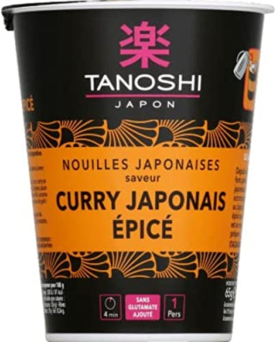 Tanoshi Nouilles Japonaises, saveur curry japonais épicé - La cup de 65g