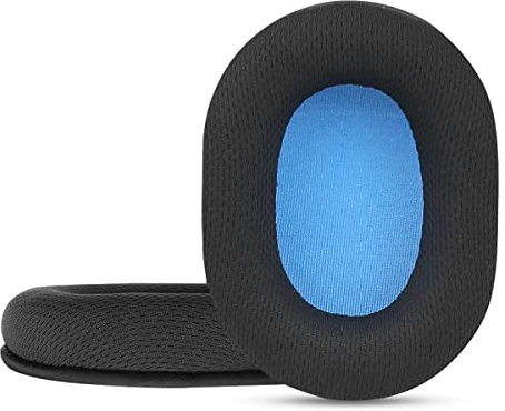 Krone Kalpasmos Ersatz-Ohrpolster aus atmungsaktivem Stoff für Turtle Beach Stealth 700/600/520, Audio Technica ATH-M50X/M40X/M30X und mehr, Kissen-Ersatz für Kopfhörer, Blau