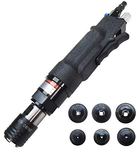 MXBAOHENG M3-M12 Pneumatic Tapping Machine Air Drill Tapper for Universal Flexible Arm Portable for Using Chuck Size: M3,M4,M5,(M6),M8,M10,M12 (400 rpm)