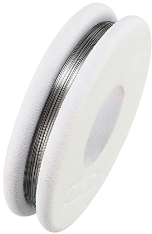 sourcing map 0,1 mm 38AWG Ultrafeiner Heizdraht FeCrAl Widerstandsdraht | 66ft Länge